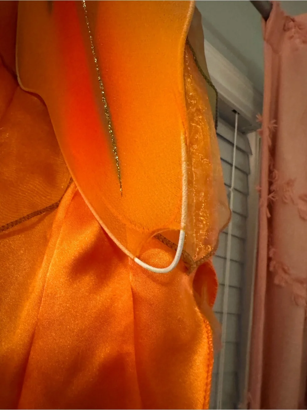 Orange Fairy Costume Dress with Wings - Kids